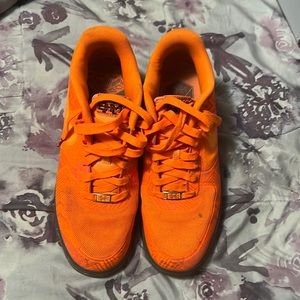 Nike orange and grey air forces